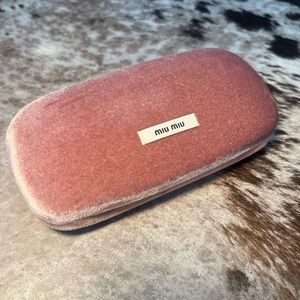 Miu Miu Pink Rose Velvet Sunglass Case